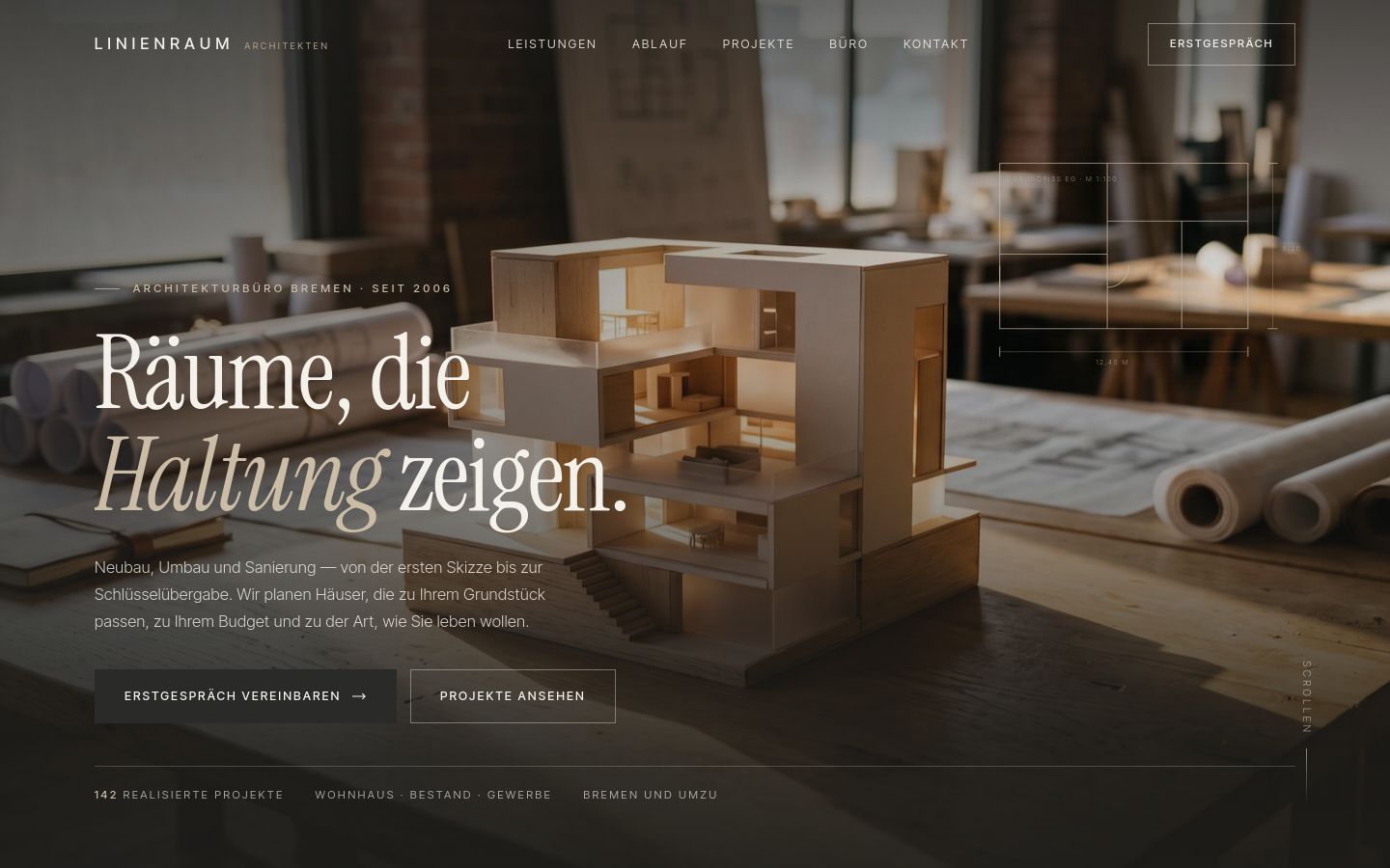 Demo-Website Architekturbüro