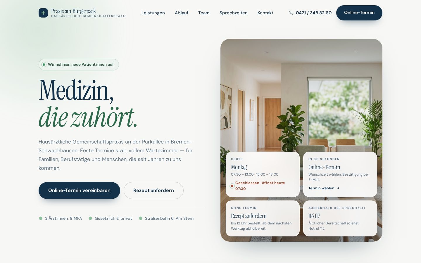Website für Arztpraxen