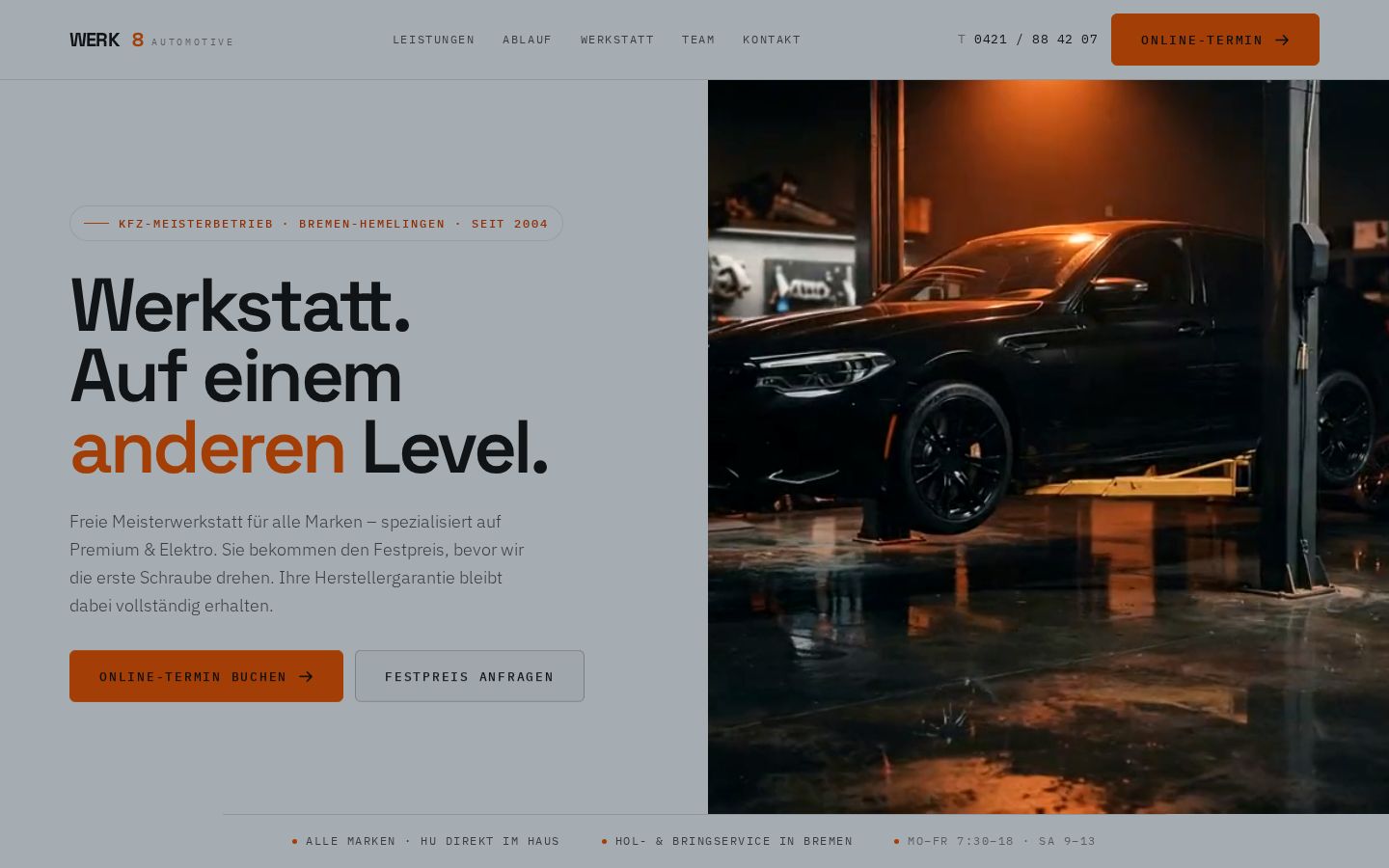 Website für Autowerkstätten