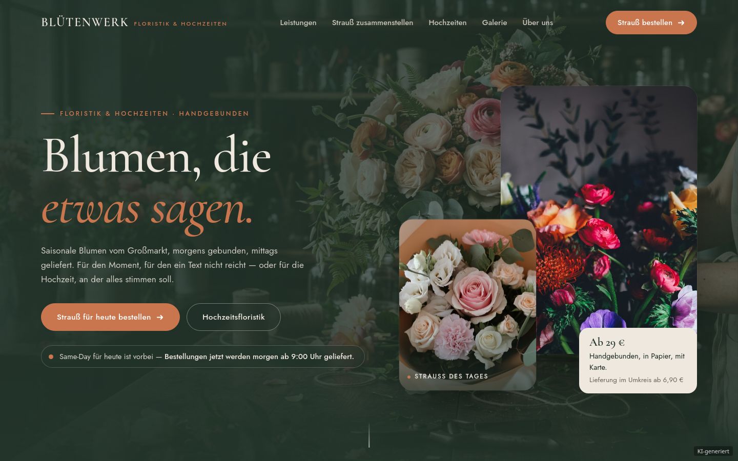 Demo-Website Blumenladen