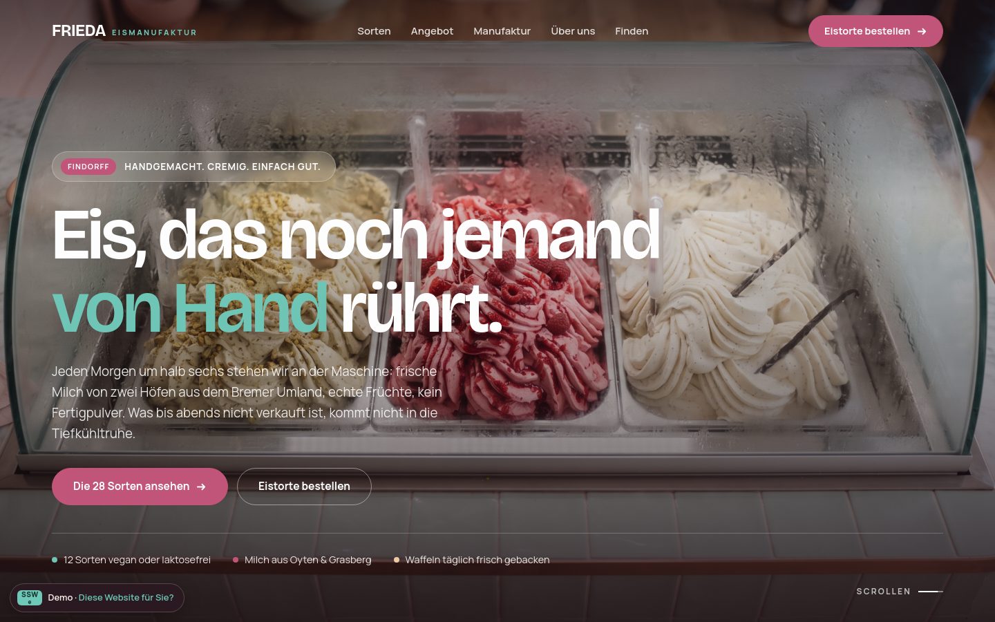Demo-Website Eisdiele