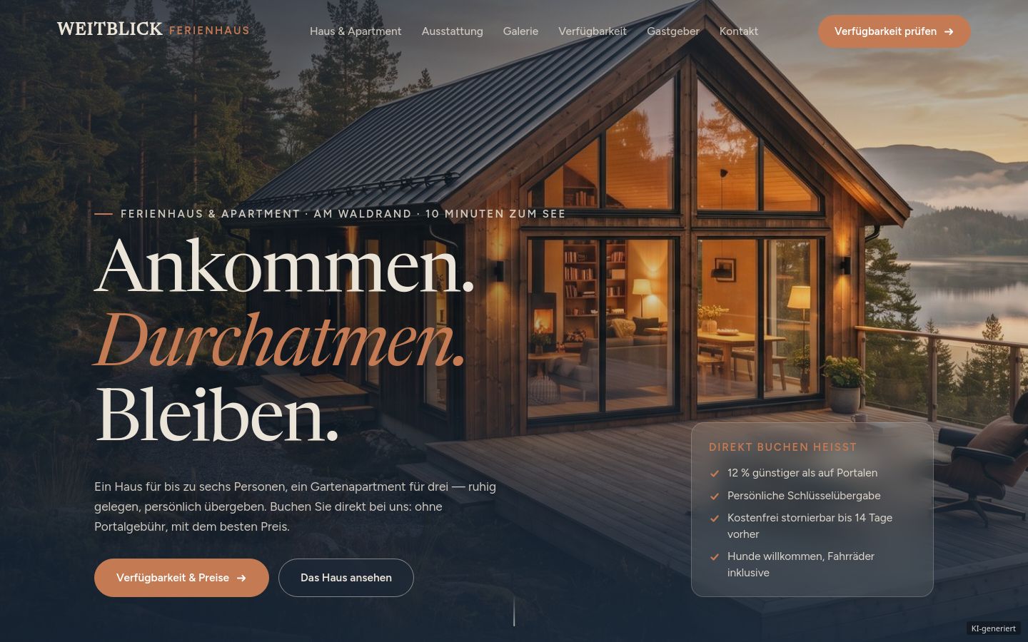 Demo-Website Ferienwohnung