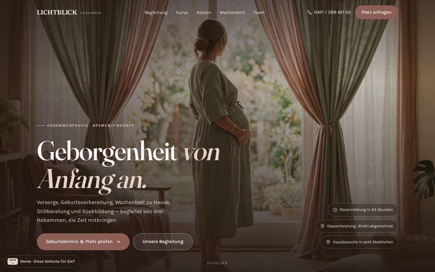 Demo-Website Hebammenpraxis
