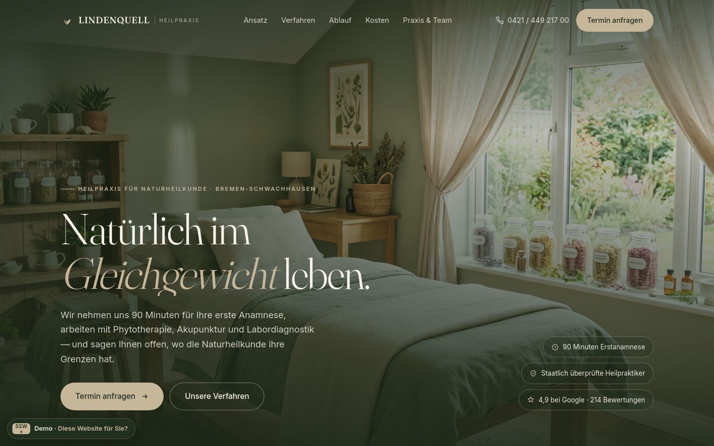 Demo-Website Heilpraxis