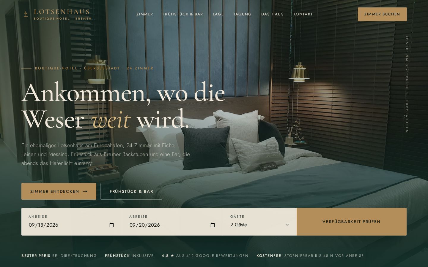 Website für Hotels und Pensionen