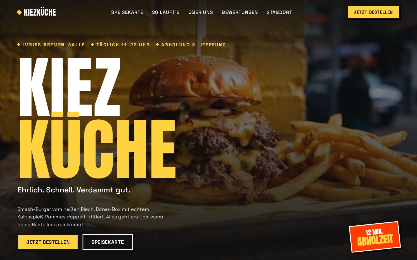 Website für Imbisse und Streetfood