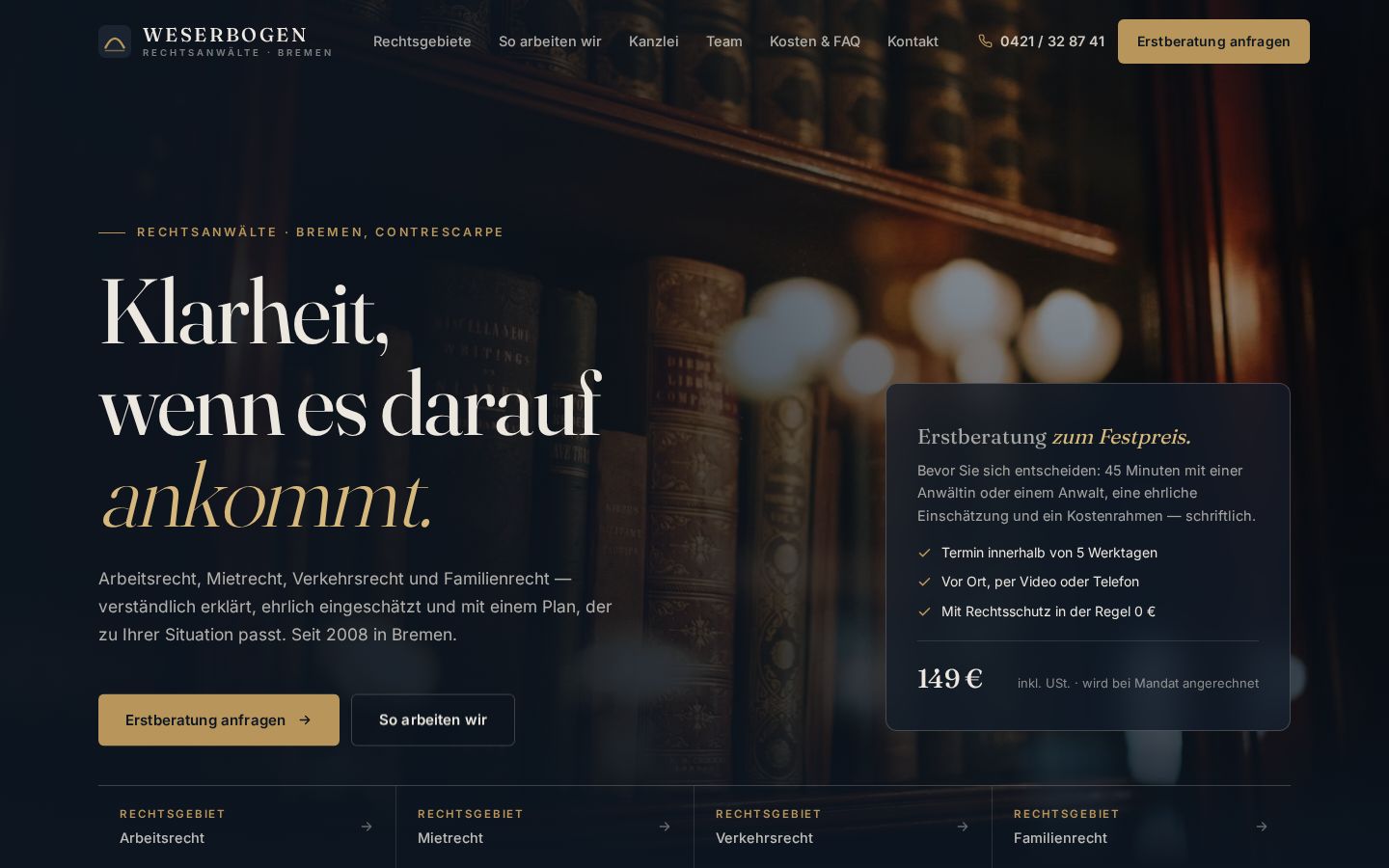 Website für Rechtsanwälte und Kanzleien