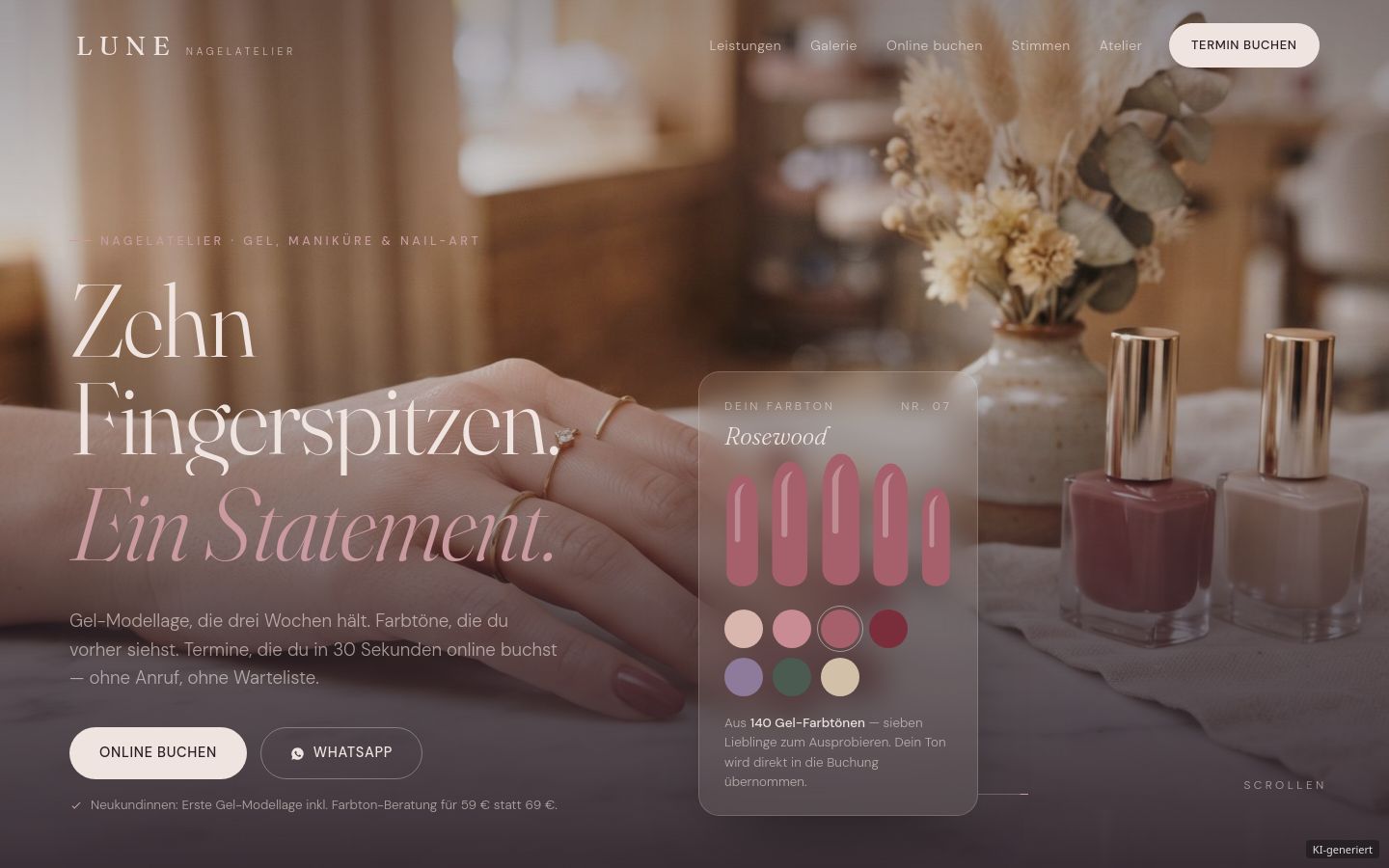 Demo-Website Nagelstudio