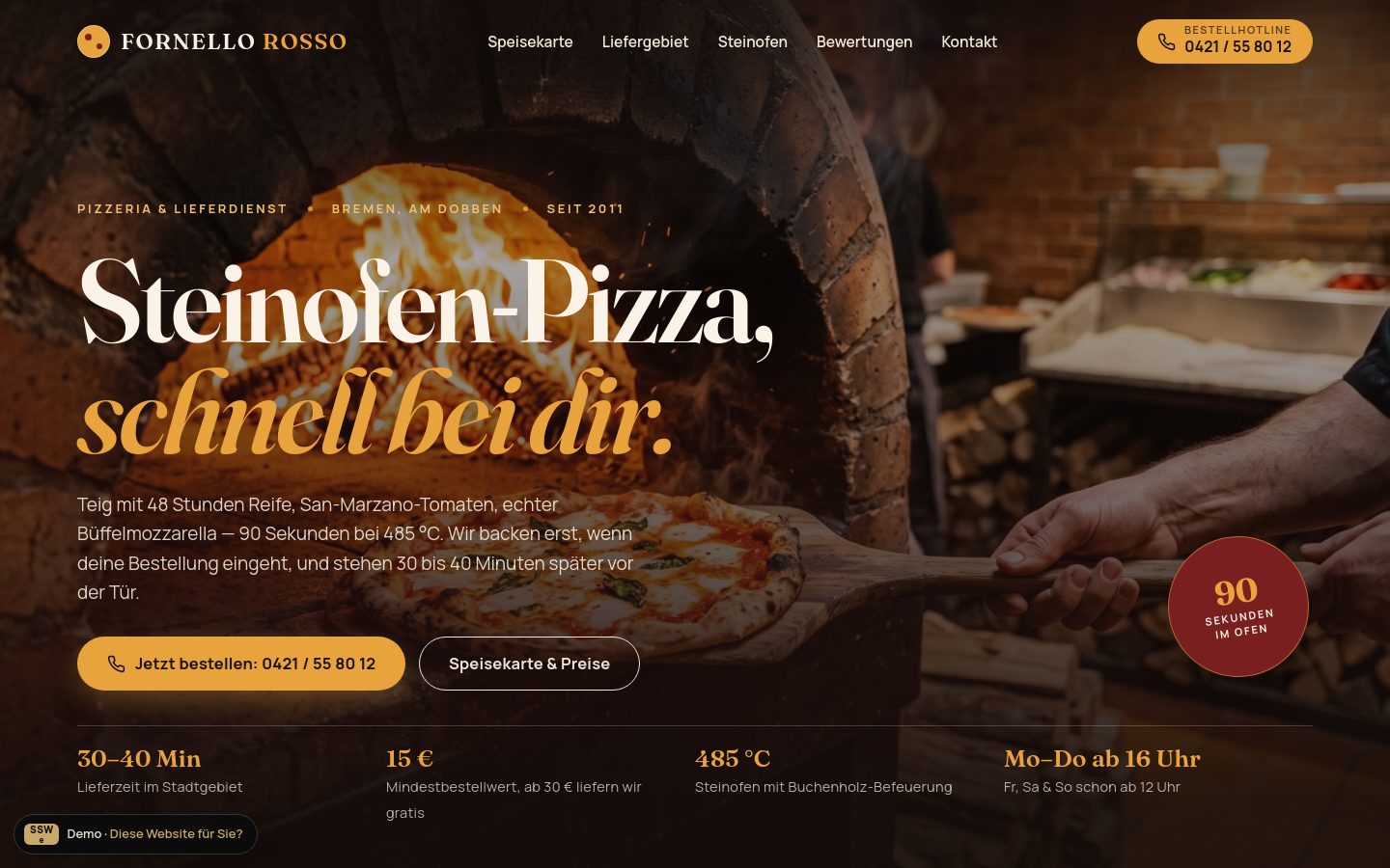 Demo-Website Pizzeria