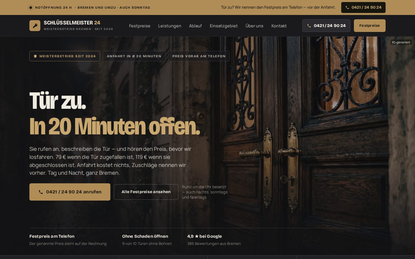 Demo-Website Schlüsseldienst