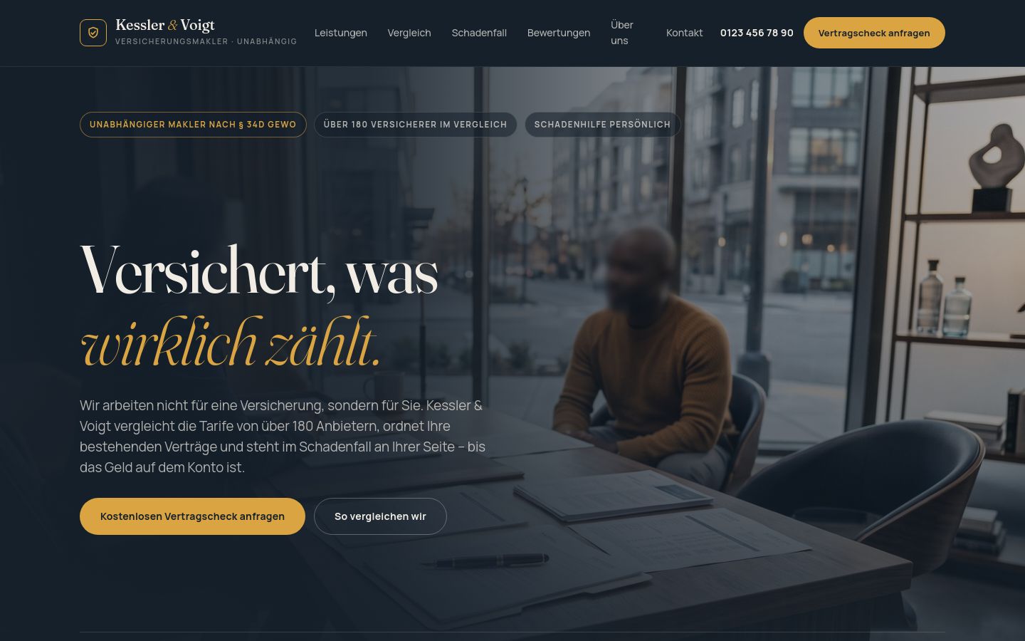 Demo-Website Maklerbüro